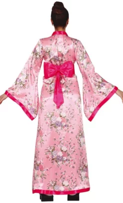 Overig Kimono Roze Bloemen Dames -Carnavalskleding Winkel kimono roze bloemen dames achterkant