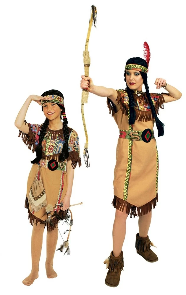 Overig Kostuum Indiaanse Squaw 2 Overig Kostuum Indiaanse Squaw - Afbeelding 2