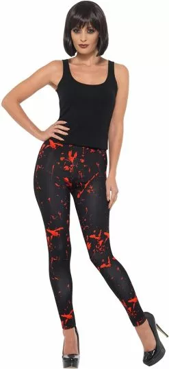 Overig Legging Zwart Met Bloed Voor Dames