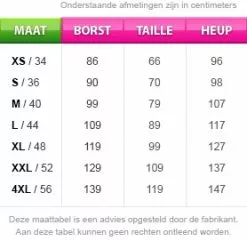 Overig Carnavalsjas Butterfly Paradise Voor Dames -Carnavalskleding Winkel maattabel 133