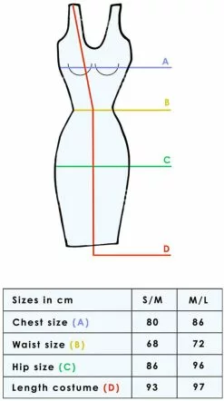 LEG AVENUE Halloween Outfit Grim Reaper Dame 5 LEG AVENUE Halloween Outfit Grim Reaper Dame -Carnavalskleding Winkel maattabel 30