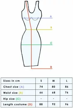 LEG AVENUE Dameskostuum Pirate Beauty 7 LEG AVENUE Dameskostuum Pirate Beauty -Carnavalskleding Winkel maattabel 5