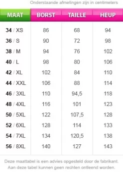 Overig Dames Piratenkostuum Sparrow -Carnavalskleding Winkel maattabel 63