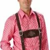 Overig Oktoberfest Blouse Heren Rood-Wit