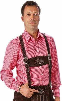 Overig Oktoberfest Blouse Heren Rood-Wit