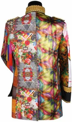 Overig Patchwork Carnavalsjas Heren 5 Overig Patchwork Carnavalsjas Heren -Carnavalskleding Winkel patchwork carnavalsjas heren achterkant