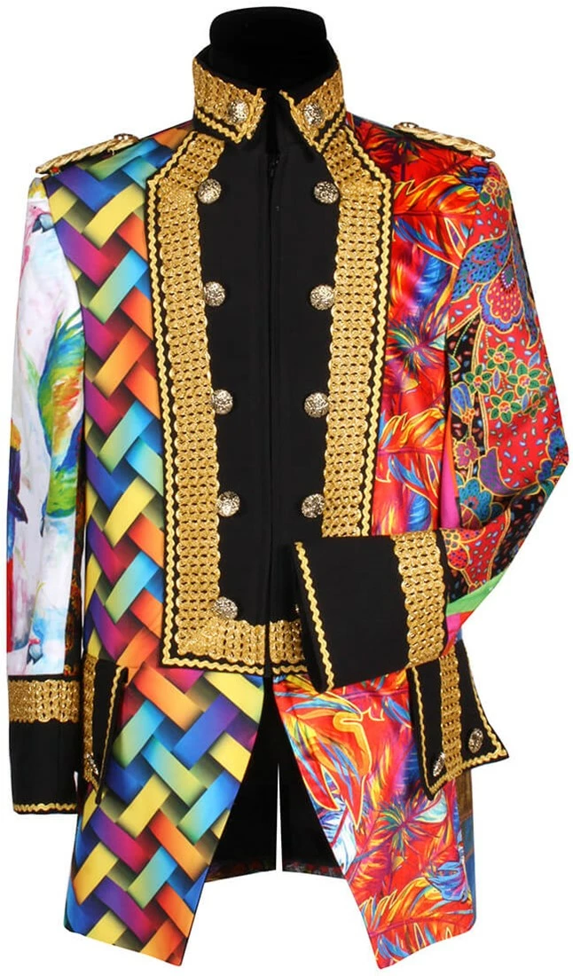 Overig Patchwork Carnavalsjas Heren 1 Overig Patchwork Carnavalsjas Heren