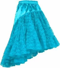 Overig Petticoat Met Kant Luxe Turquoise