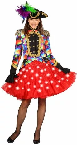 Overig Petticoat Rood Luxe Met Witte LED-Verlichting