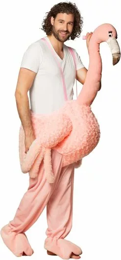 Overig Piggyback Kostuum Flamingo Luxe -Carnavalskleding Winkel piggyback kostuum flamingo luxe 2