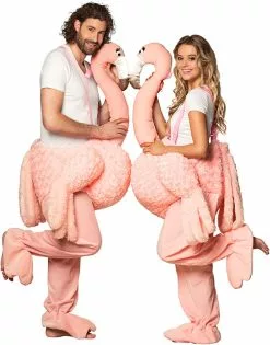 Overig Piggyback Kostuum Flamingo Luxe -Carnavalskleding Winkel piggyback kostuum flamingo luxe 3