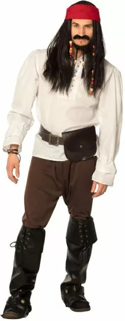 Overig Piraten Pruik Jack Met Bandana, Snor En Baard
