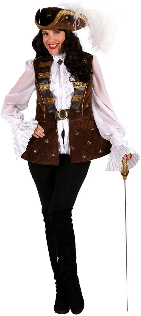 Overig Piraten Vest Bruin Luxe Voor Dames 1 Overig Piraten Vest Bruin Luxe Voor Dames