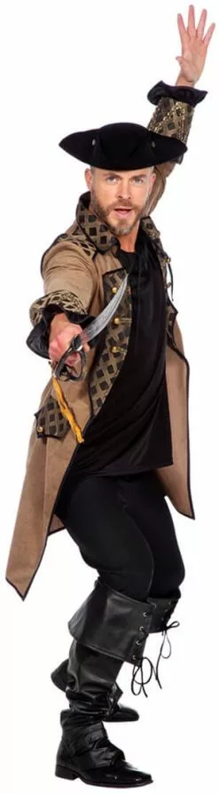Overig Piratenjas Heren Taupe Luxe -Carnavalskleding Winkel piratenjas heren taupe luxe 1