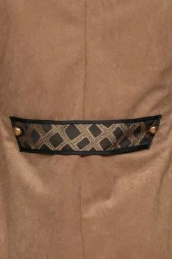 Overig Piratenjas Heren Taupe Luxe -Carnavalskleding Winkel piratenjas heren taupe luxe detail achterkant