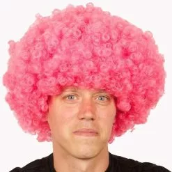 Overig Pruik Afro Groot Pink