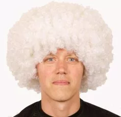 Overig Pruik Afro Groot Wit
