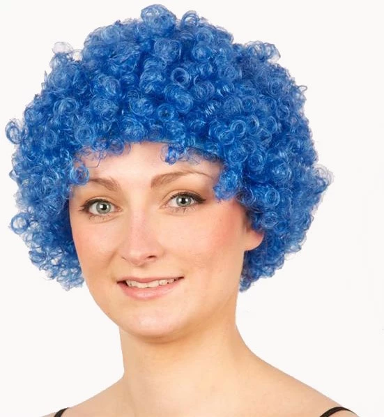 Overig Pruik Afro Klein Blauw 1 Overig Pruik Afro Klein Blauw
