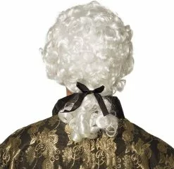 Overig Pruik Barock Heer Wit 5 Overig Pruik Barock Heer Wit -Carnavalskleding Winkel pruik barock heer wit achterkant