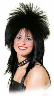 Overig Pruik Hardrocker Luxe Zwart