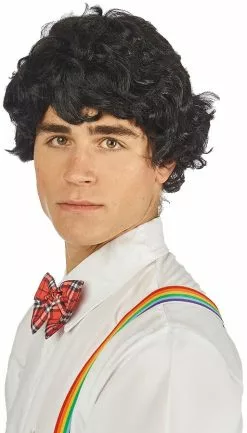 Overig Pruik Heer Krullend Zwart