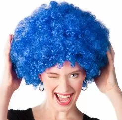 Overig Pruik Oversized Afro Blauw