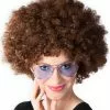 Overig Pruik Oversized Afro Bruin