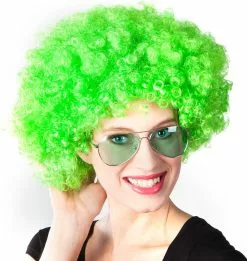 Overig Pruik Oversized Afro Neon Groen