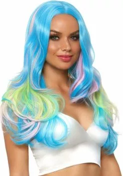 LEG AVENUE Pruik Zeemeermin Mystiek Luxe -Carnavalskleding Winkel pruik zeemeermin mystiek luxe voorkant 2