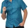 Overig Retro Seventies Shirt Blauw