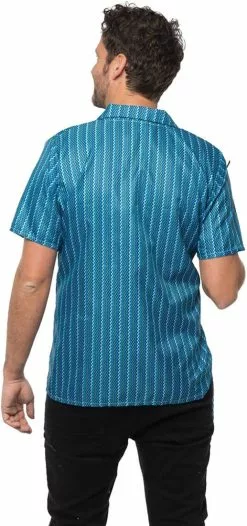 Overig Retro Seventies Shirt Blauw -Carnavalskleding Winkel retro seventies shirt blauw achterkant