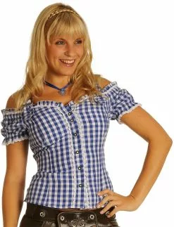 Overig Tiroler Blouse Anne Luxe Blauw