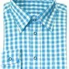 Overig Tiroler Overhemd Turquoise Luxe (katoen/polyester)