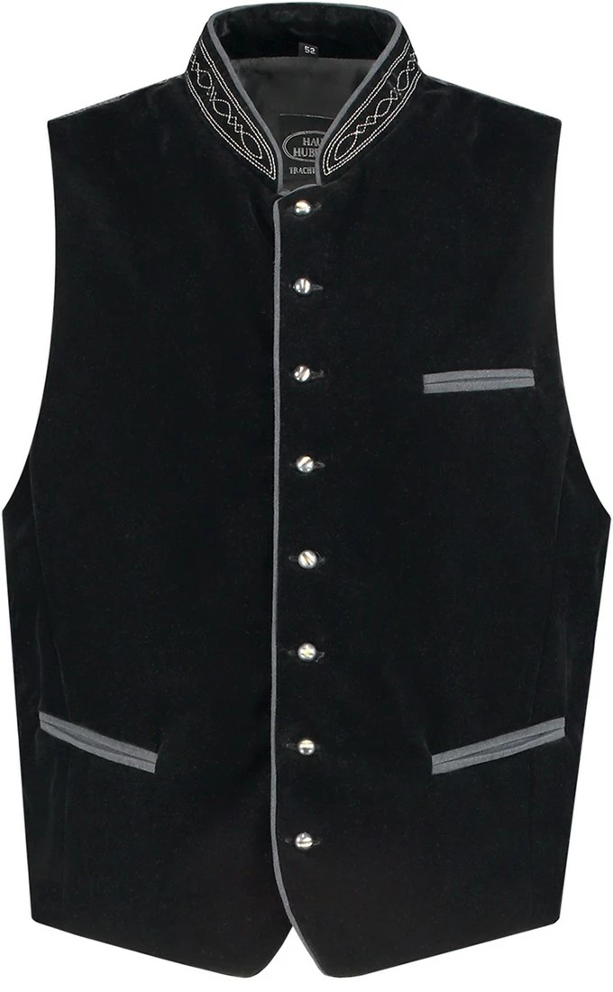 Overig Tiroler Trachten Vest Zwart (Polyesther Fluweel) 1 Overig Tiroler Trachten Vest Zwart (Polyesther Fluweel)