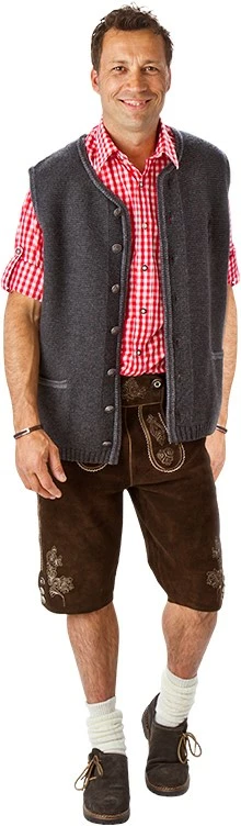 Overig Trachtenvest Grijs Luxe (100% Wol)