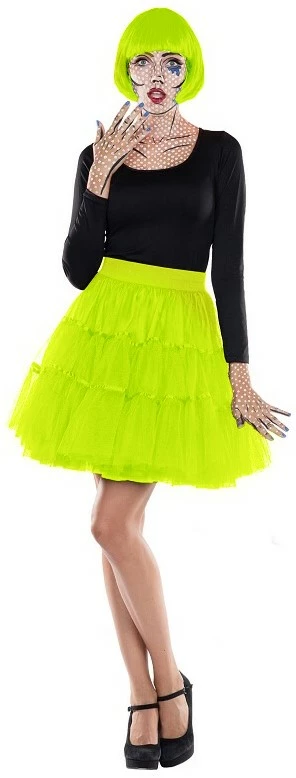Overig Tulen Petticoat Neon Geel Rok 1 Overig Tulen Petticoat Neon Geel Rok