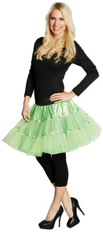 Overig Tulen Petticoat Neon Groen Rok 1 Overig Tulen Petticoat Neon Groen Rok
