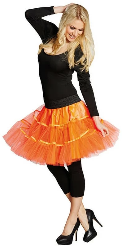 Overig Tulen Petticoat Neon Oranje Rok 1 Overig Tulen Petticoat Neon Oranje Rok